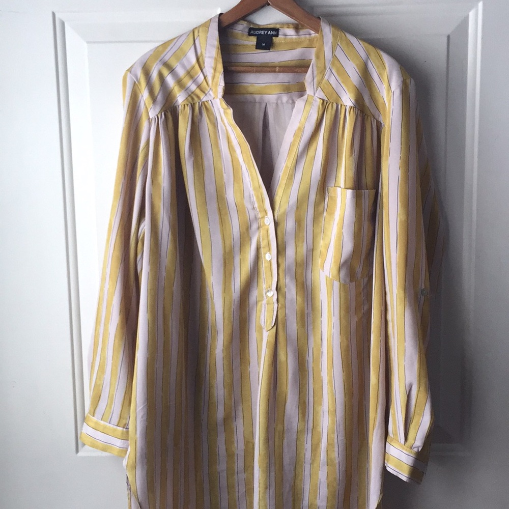 Audrey Ann Gold Cream & Black Tunic